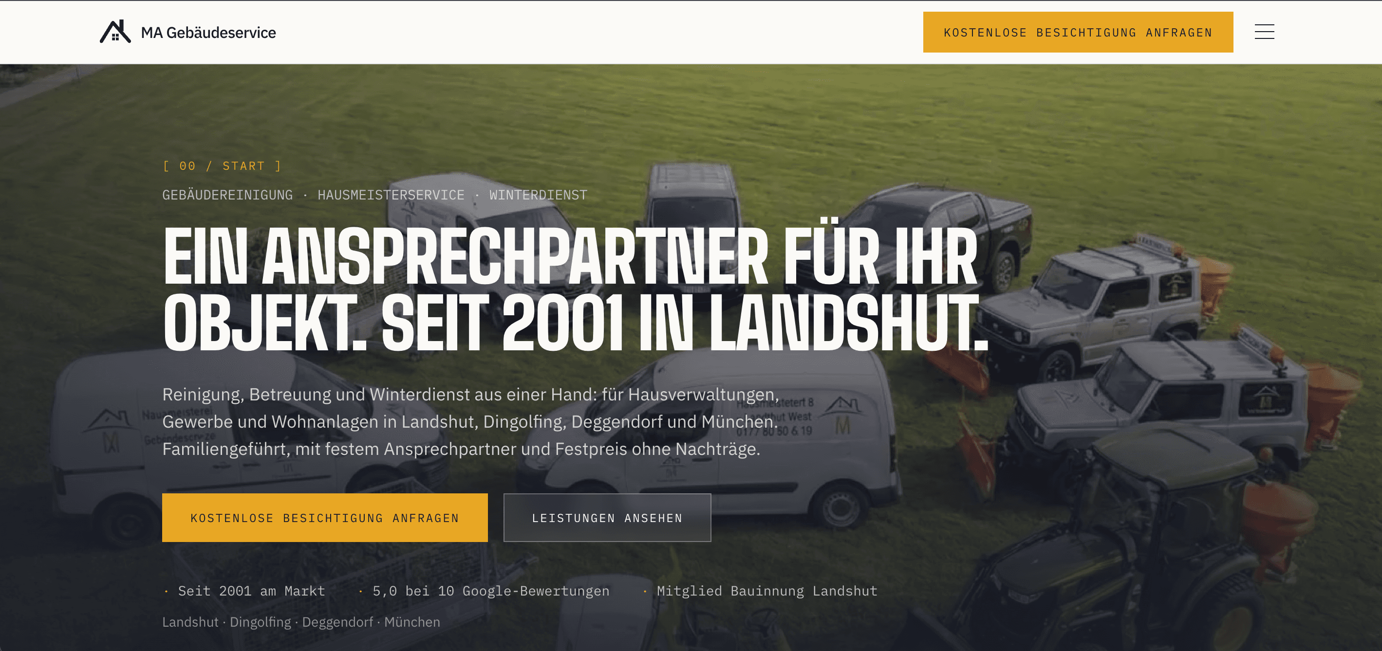 Website-Projekt: Gebäudeservice-Projekt in Landshut